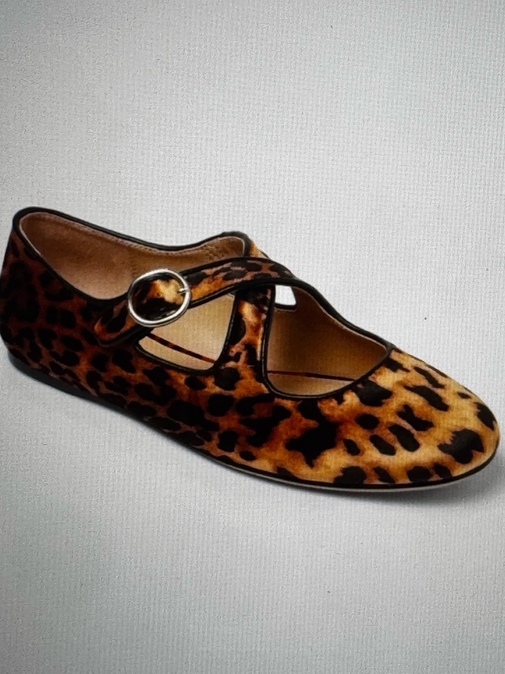 a new day Leopard Print Mary Jane Flats in Brown and Black